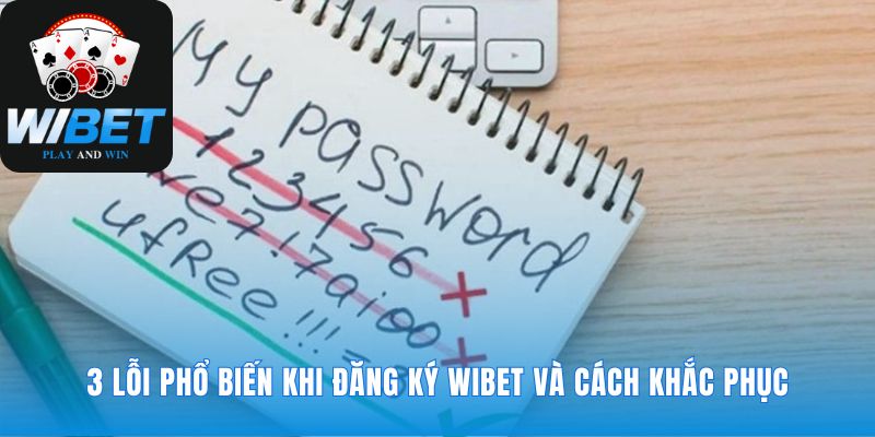 Biến các sự cố đăng ký WIBET thành chuyện nhỏ