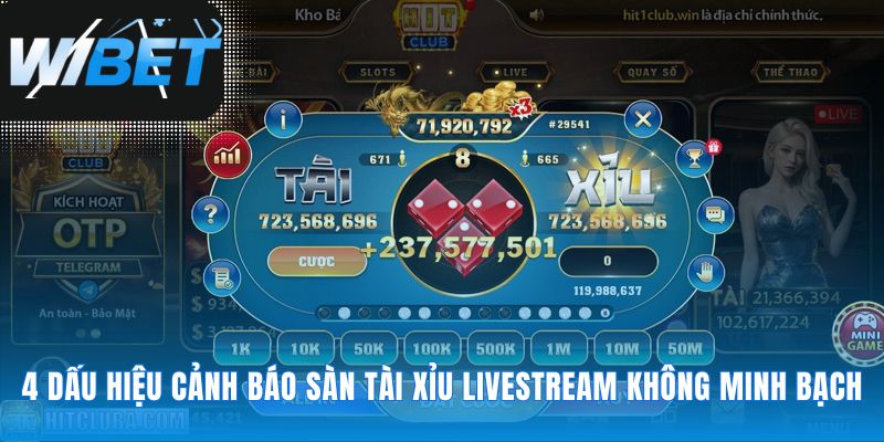 Bốn tín hiệu đỏ cần biết về Tài Xỉu Livestream