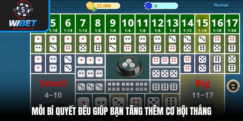 Mỗi bí quyết đều giúp bạn tăng thêm cơ hội thắng