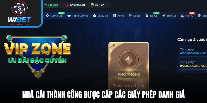 Nhà cái thành công được cấp các giấy phép danh giá