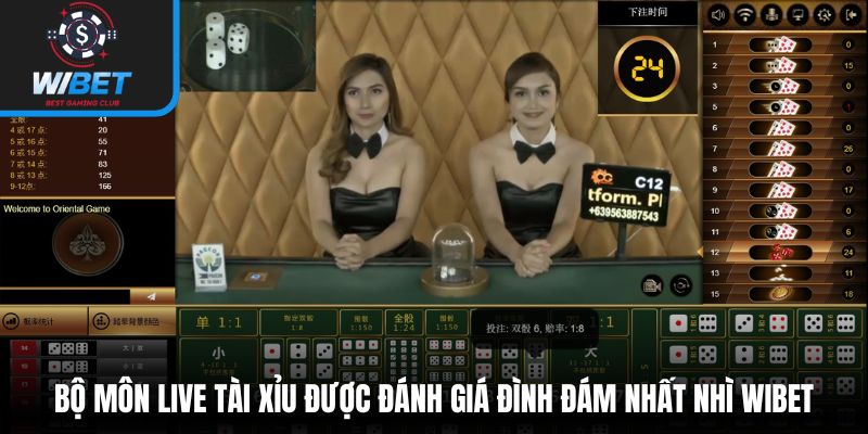 Bộ môn live tài xỉu được đánh giá đình đám nhất nhì WIBET