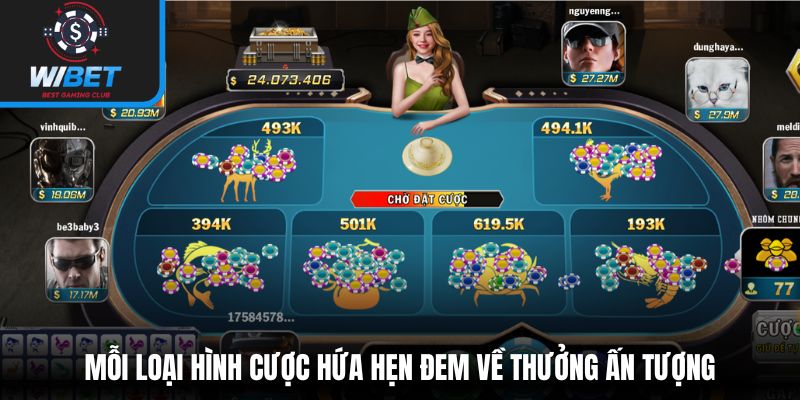 Mỗi loại hình cược hứa hẹn đem về thưởng ấn tượng